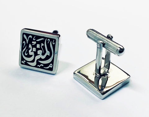 High-End  Stainless Steel Cufflinks With Custom Design Or Writing Engraved